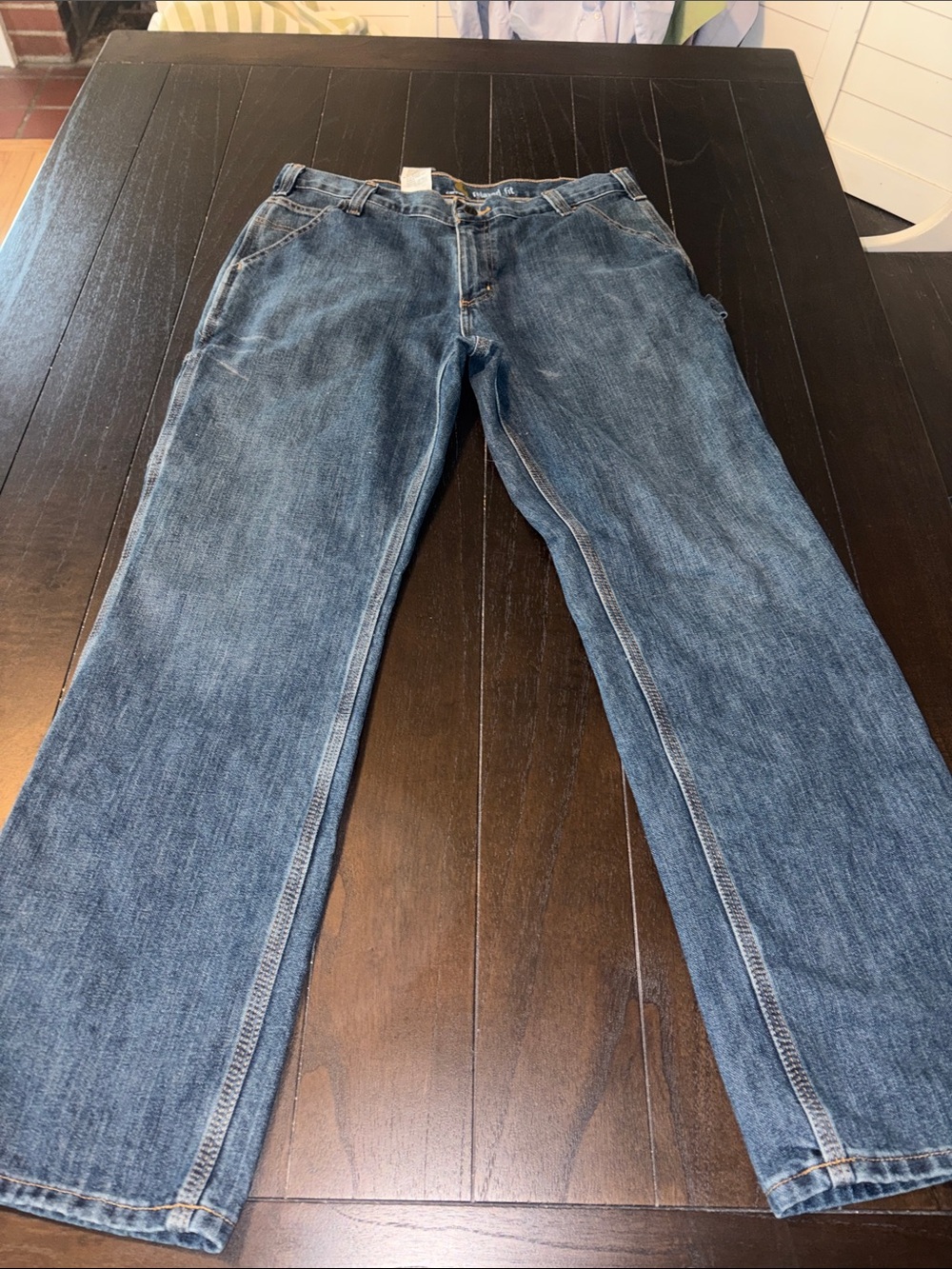 Carhartt Men's Medium Blue Straight Jeans